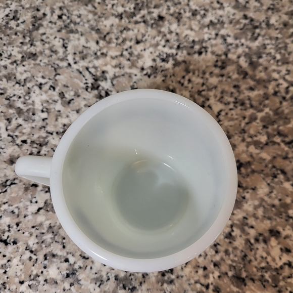 Vintage PYREX White Milk Glass Blue Onion coffee mugs - 6 Mugs - Picture 4 of 5